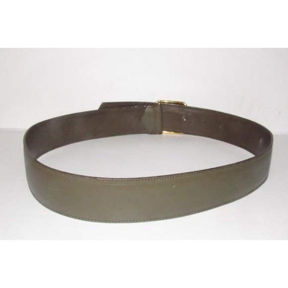 GUCCI Grey Embossed Leather w Gold Bamboo Buckle main image 7
